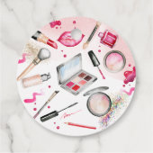 Schoonheid en make-up spa verjaardag dank u bedankjes labels (Achterkant)