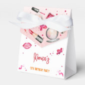 Schoonheid en make-up spa verjaardagsfeestje bedankdoosjes (Voorkant Zijde)
