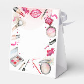 Schoonheid en make-up spa verjaardagsfeestje bedankdoosjes (Achterkant)