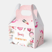 Schoonheid en make-up spa verjaardagsfeestje bedankdoosjes (Achterkant)