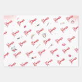 Schoonheid en make-up spa verjaardagsfeestje inpakpapier vel (Voorkant 3)