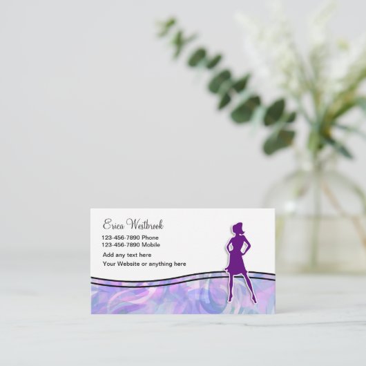 Schoonheid en moderne Mode Visitekaartje (Staand voorkant)