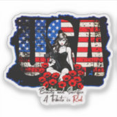 Schoonheid en opoffering sticker (Voorkant)