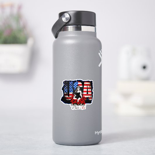 Schoonheid en opoffering sticker (HydroFlask)