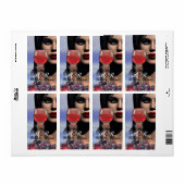 SCHOONHEID EN RODE WIJNGLAS Wijnen wijnproeverij Etiket (Full Sheet)