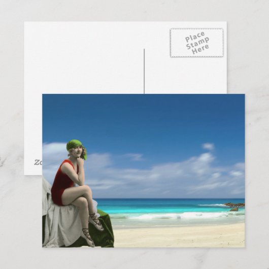 schoonheid en strand briefkaart (Voorkant / Achterkant)