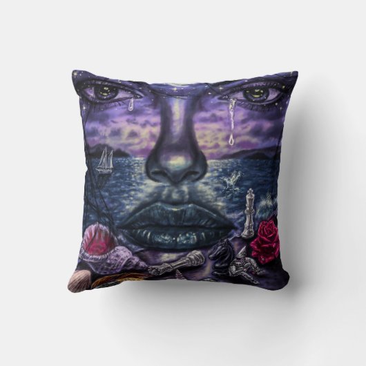 Schoonheid en strand kussen (Achterkant)