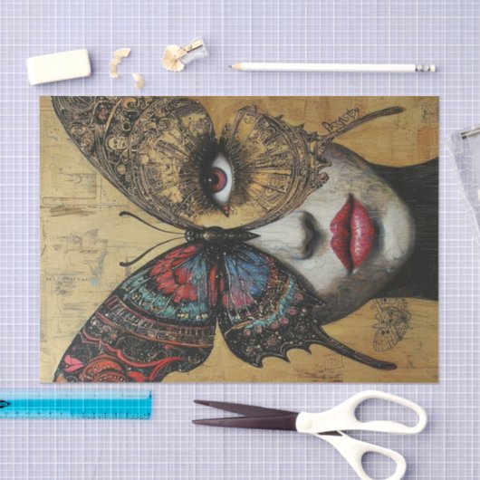 Schoonheid en vlinders10 tissuepapier (Craft)