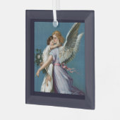 Schoonheid Engel Bewakers Schilderij Glas Ornament (Voorkant links)
