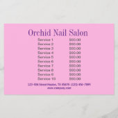 Schoonheid Esthetisch Manicure Nail Salon prijslij Flyer (Achterkant)