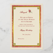 Schoonheid Foliekaart Fine Art Folie Feestdagenkaart (Achterkant)