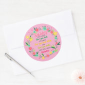 Schoonheid gaat niet over hoe je eruit ziet ronde sticker (Envelop)