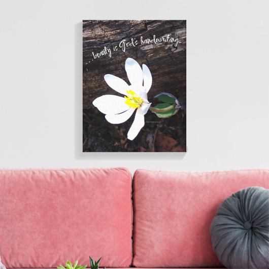 SCHOONHEID GODS HANDSCHRIFT EMERSON EARTHY CANVAS AFDRUK (Insitu (Woonkamer))