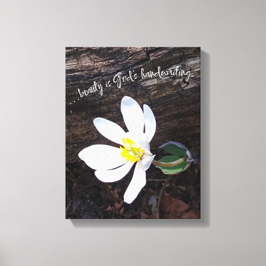 SCHOONHEID GODS HANDSCHRIFT EMERSON EARTHY CANVAS AFDRUK (Voorkant)