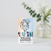 Schoonheid Haar Logo | Haarverzorgingsgereedschap Visitekaartje (Staand voorkant)