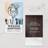 Schoonheid Haar Logo | Haarverzorgingsgereedschap Visitekaartje (Voorkant / Achterkant)