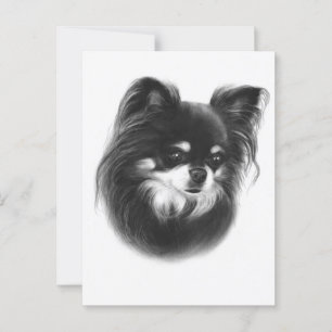 Schoonheid - Handgeschilderde Chihuahua-uitdrukkin Briefkaart