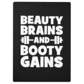 Schoonheid, Hersenen, Booty Gains - Women's Novelt Klembord (Achterkant)
