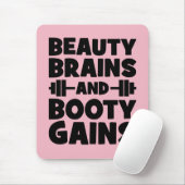 Schoonheid, Hersenen, Booty Gains - Women's Novelt Muismat (Met muis)