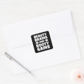 Schoonheid, Hersenen, Booty Gains - Women's Novelt Vierkante Sticker (Envelop)