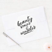 Schoonheid Hersenen & Spieren Ronde Sticker (Envelop)