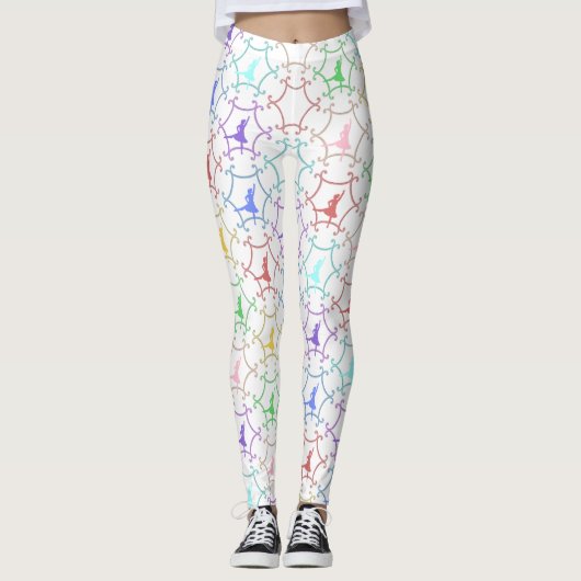 Schoonheid Highland Dance Multi Kleur Leggings (Voorkant)