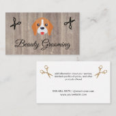 Schoonheid Hond Trimmer Elite Scharen Houten Afwer Visitekaartje (Voorkant / Achterkant)