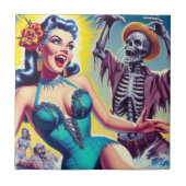 Schoonheid horror meisje tegeltje (Voorkant)