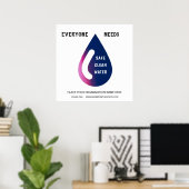 Schoonheid Iedereen heeft veilig schoon water nodi Poster (Thuiskantoor)