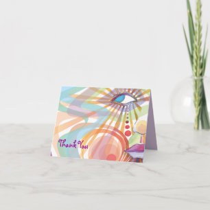 Schoonheid in BBT Mitzvah Dank je wel Bedankkaart