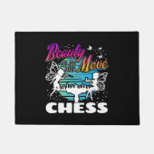 Schoonheid in beweging - Meisjes Schaakspeler Deurmat (Voorkant)