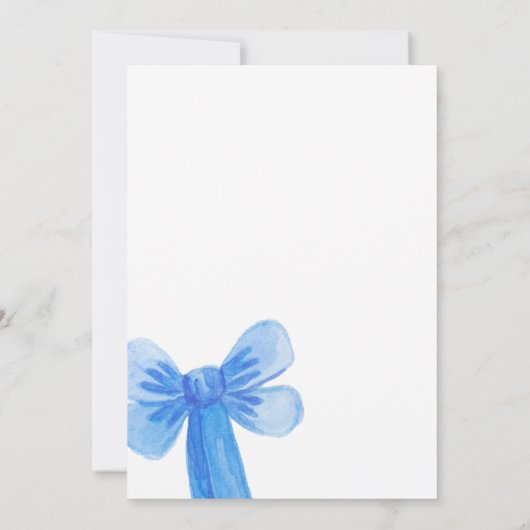 Schoonheid in Blauw Heldere Boog Bruidsdouche Uitn Kaart (Achterkant)