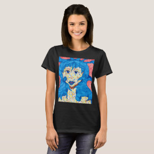 Schoonheid in blauw t-shirt