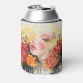 Schoonheid in bloesems: olieverfschilderij Elegant Blikjeskoeler (Blikje Achterkant)