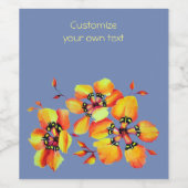 Schoonheid in Bloom Vivid Flower Power Wijn Etiket (Enkel label)