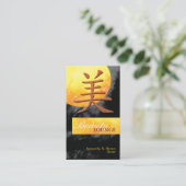 Schoonheid in Chinese Kanji Cosmetologie Visitekaartje (Staand voorkant)