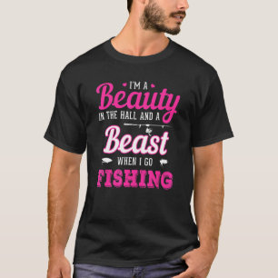 Schoonheid in de hal Beest als gaan vissen Meisje T-shirt