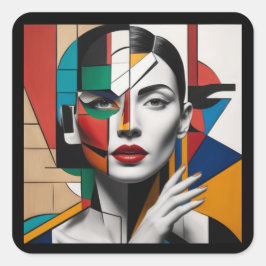 Schoonheid in de kunst vierkante sticker
