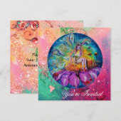 SCHOONHEID IN DE NACHT roze groen blauw geel glitt Kaart (Voorkant / Achterkant)