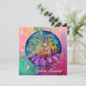 SCHOONHEID IN DE NACHT roze groen blauw geel glitt Kaart (Staand voorkant)