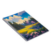 Schoonheid in de weide van de gele bloemen notitieboek (Rechterzijde)