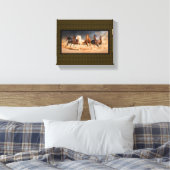 Schoonheid in de zand ... Ringpaarden Canvas Afdruk (Insitu (Slaapkamer))