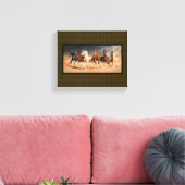 Schoonheid in de zand ... Ringpaarden Canvas Afdruk (Insitu (Woonkamer))