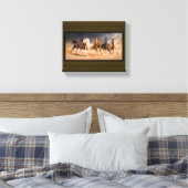 Schoonheid in de zand ... Ringpaarden Canvas Afdruk (Insitu (Slaapkamer))