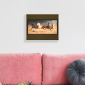 Schoonheid in de zand ... Ringpaarden Canvas Afdruk (Insitu (Woonkamer))