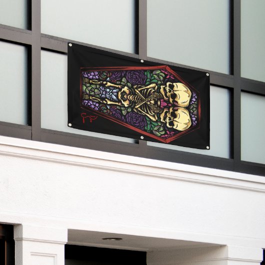 Schoonheid in een Coffin Spandoek (Buitenkant Gebouw)