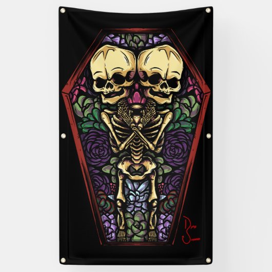 Schoonheid in een Coffin Spandoek (Verticaal)