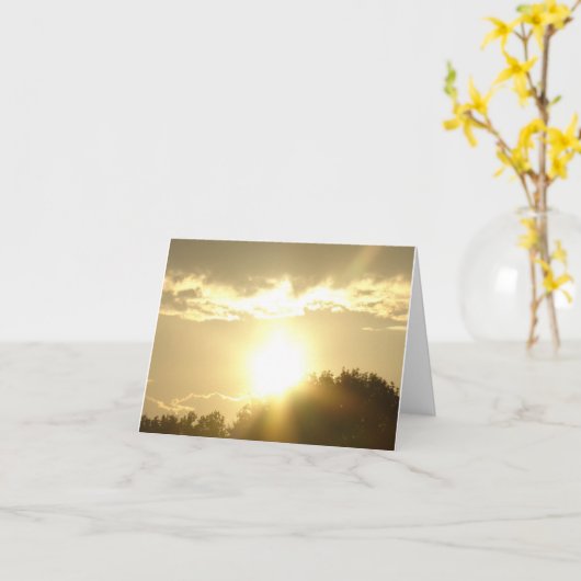 Schoonheid in een zonsopgang kaart (Gele Bloem)