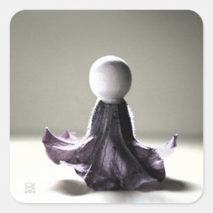 Schoonheid in eenvoud en kleine dingen. vierkante sticker