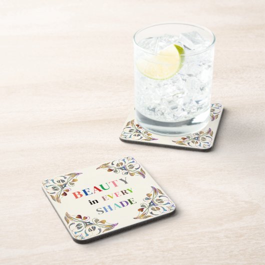 Schoonheid in elke schaduw drank onderzetter (Rechterzijde)